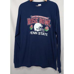 Penn State Nittany Lions Football 2009 Rose Bowl Large Shirt Long Sleeve Blue